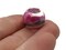10 17mm Large Hole Macrame Hot Pink Marbleized Round Plastic Beads